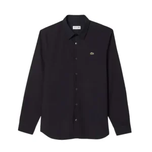 Áo Sơ Mi Dài Tay Nam Lacoste Men's Slim Fit Stretch Poplin Shirt CH5620 HDE Màu Xanh Navy Size 38 - Duy Hoang