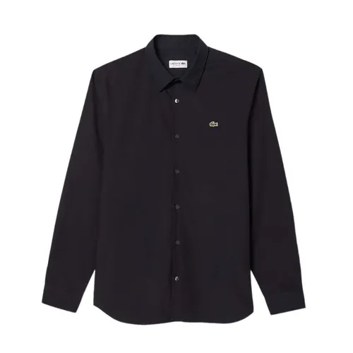 Áo Sơ Mi Dài Tay Nam Lacoste Men's Slim Fit Stretch Poplin Shirt CH5620 HDE Màu Xanh Navy Size 38 - Duy Hoang
