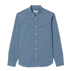 Áo Sơ Mi Dài Tay Nam Lacoste Men's Striped Loose-fit Poplin Shirt CH0894 - IR8 Màu Xanh Navy Size 39 - Duy Hoang