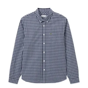 Áo Sơ Mi Dài Tay Nam Lacoste Men's Striped Loose-fit Poplin Shirt CH0894 - QRN Màu Navy Size 39 - Duy Hoang
