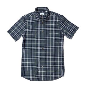 Áo Sơ Mi Nam Burberry BBR Short-Sleeve Kẻ Phối Màu Size XS - Duy Hoang