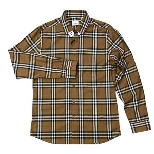 Áo Sơ Mi Nam Burberry Vintage Check Printed Màu Nâu Kẻ Size M - Duy Hoang