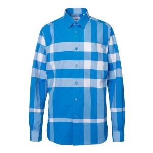 Áo Sơ Mi Nam Burberry Vivid Blue Ip 8065973 Màu Xanh Blue Size M - Duy Hoang