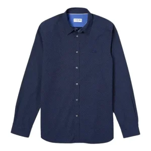 Áo Sơ Mi Nam Lacoste Camisa Marino Hombre Slim Fit CH0564 005 Màu Xanh Navy Size 38 - Duy Hoang