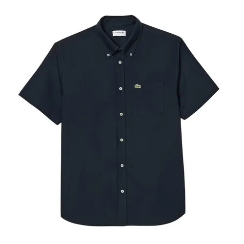 Áo Sơ Mi Nam Lacoste Oxford Shirt Short Sleeve Regular Fit CH1917 F2W Màu Xanh Navy Size 38 - Duy Hoang