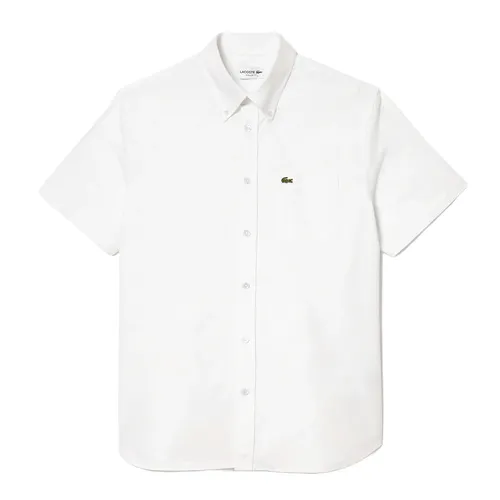 Áo Sơ Mi Nam Lacoste Oxford Shirt Short Sleeve Regular Fit CH1917 001 Màu Trắng Size 38 - Duy Hoang