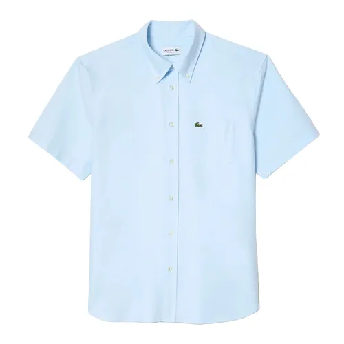 Áo Sơ Mi Nam Lacoste Oxford Shirt Short Sleeve Regular Fit CH1917 F6Z Màu Xanh Da Trời Size 38 - Duy Hoang