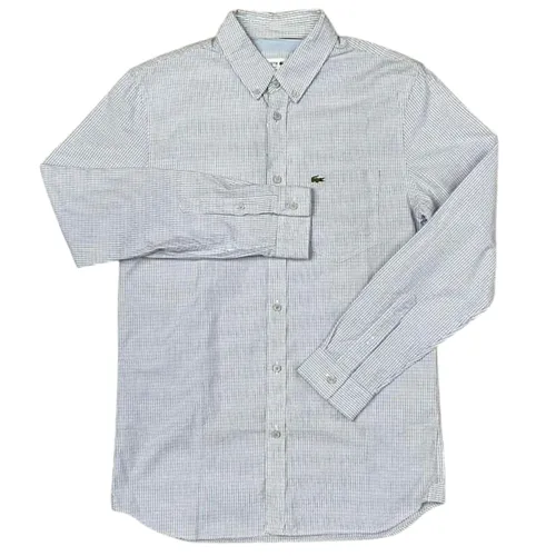 Áo Sơ Mi Tay Dài Nam Lacoste Regular Fit Màu Ghi Xám Size 38 - Duy Hoang
