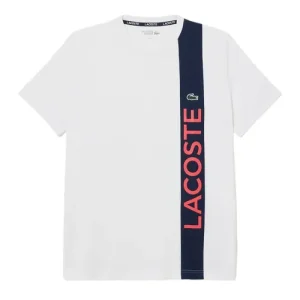 Áo Thun Nam Lacoste Men's Ultra Dry Print Branding Sport T-Shirt TH8938 HI1 Màu Trắng - Xanh Size 4 - Duy Hoang