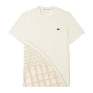 Áo Thun Nam Lacoste Ultra Dry Printed Tennis T-Shirt TH4753 XFJ Màu Kem Size 3 - Duy Hoang