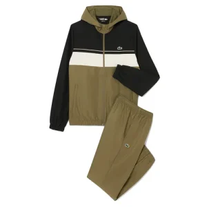 Bộ Thể Thao Nam Lacoste Diamond Taffeta Sport Tracksuit Green WH2661 - 7PI Màu Xanh Đen Size 3 - Duy Hoang