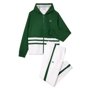 Bộ Thể Thao Nam Lacoste Tennis Regular Fit Long Sleeve Tracksuit WH7566-LXK Màu Trắng Phối Xanh Lá Size 3 - Duy Hoang