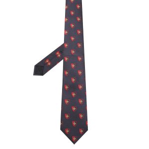 Cà Vạt Gucci Silk Tie Màu Xanh Đỏ - Duy Hoang