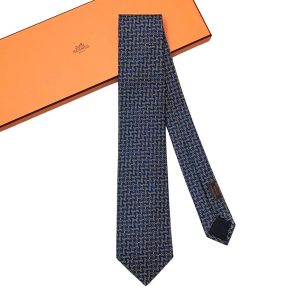 Cà Vạt Nam Hermès Cravate Marine Jaune Màu Vàng - Duy Hoang