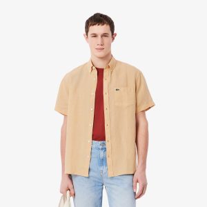 Áo Sơ Mi Lacoste Nam Tay Ngắn Chất Liệu Linen - Duy Hoang