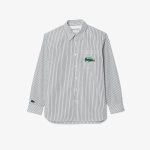 Áo Sơ Mi Lacoste Nam Dáng Rộng Có Huy Hiệu Cá Sấu - Duy Hoang