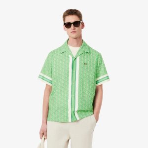Áo Sơ Mi Lacoste Nam Dáng Thẳng Họa Tiết Monogram - Duy Hoang