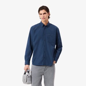 Áo Sơ Mi Lacoste Nam Dáng Rộng Chất Liệu Poplin Nhẹ - Duy Hoang