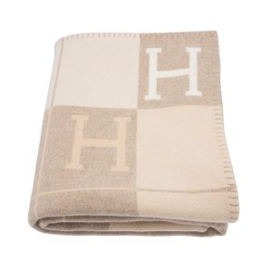 Chăn Hermès HM Coco & Camomille Avalon III Blanket Màu Be - Duy Hoang
