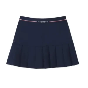 Chân Váy Nữ Lacoste Pleated Wool Blend Skirt JF5323_166 Màu Xanh Navy Size 34 - Duy Hoang