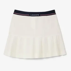 Chân Váy Nữ Lacoste Pleated Wool Blend Skirt JF5323_XFJ Màu Trắng Size 34 - Duy Hoang