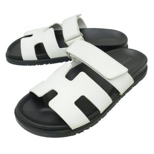 Dép Nữ Hermès Blanc Chypre Sandal Màu Trắng Size 36 - Duy Hoang