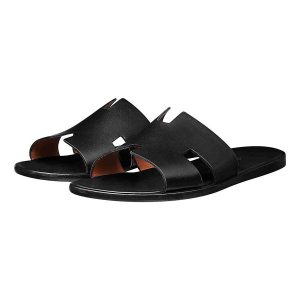 Dép Hermès Izmir Sandal DHM44 Màu Đen Size 39.5 - Duy Hoang