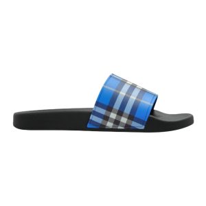Dép Nam Burberry Men's Check Slides Blue Rubber Flip-flops 8112742 Màu Xanh Đen Size 39 - Duy Hoang