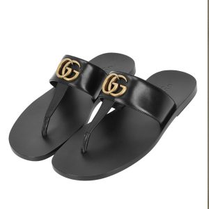 Dép Nam Gucci GC Metal Logo Flip Flops Màu Đen Size 43.5 - Duy Hoang
