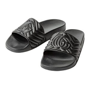 Dép Nam Gucci Men's Pursuit Matelasse Slide Sandals Màu Đen Size 42 - Duy Hoang