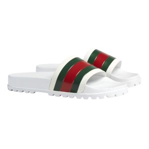 Dép Nam Gucci Web Slide Sandal White 429469-GIB10-9079 Màu Trắng Size 5 - Duy Hoang
