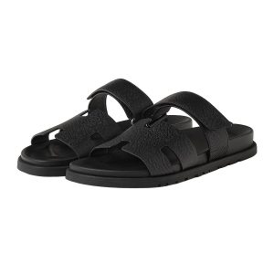 Dép Nam Hermès Chypre Sandal Black Màu Đen Size 42 - Duy Hoang
