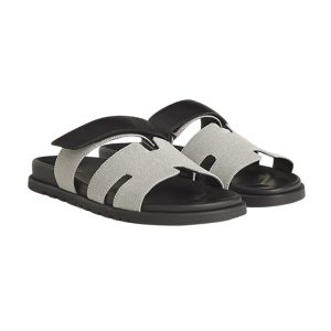Dép Nam Hermès Chypre Sandal Màu Ghi Đen Size 39.5 - Duy Hoang