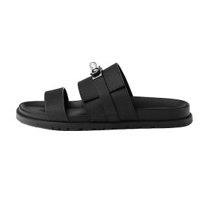 Dép Nam Hermès Men's Jackson Sandal Màu Đen Size 40 - Duy Hoang