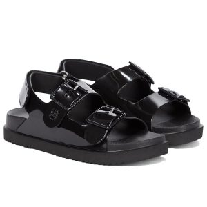 Dép Nữ Gucci Isla Buckled Rubber Sandals Màu Đen Size 36 - Duy Hoang