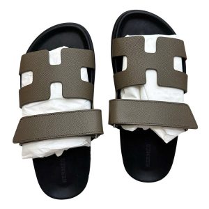 Dép Nữ Hermès Chypre Sandal Màu Xanh Đen Size 35 - Duy Hoang