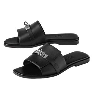 Dép Nữ Hermès Giulia Sandal Kelly Màu Đen Size 35.5 - Duy Hoang