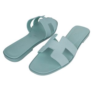 Dép Nữ Hermès Oran Sandal Màu Xanh Ngọc Size 35 - Duy Hoang