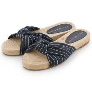 Dép Nữ Tommy Hilfiger Sọc Phẳng Màu Đen Size 36 - Duy Hoang