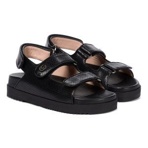 Dép Sandal Nữ Gucci With Mini Double G In Black Màu Đen - Duy Hoang