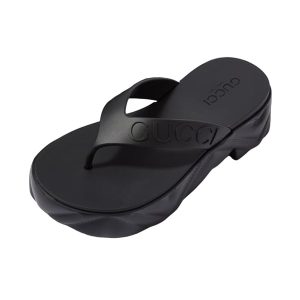 Dép Xỏ Ngón Nữ Gucci Tarifa Rubber Platform Flip Flops Black Màu Đen Size 36 - Duy Hoang