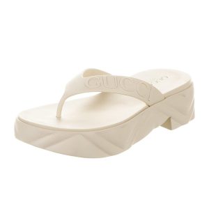 Dép Xỏ Ngón Nữ Gucci Tarifa Rubber Platform Flip Flops White Màu Trắng Kem Size 35 - Duy Hoang