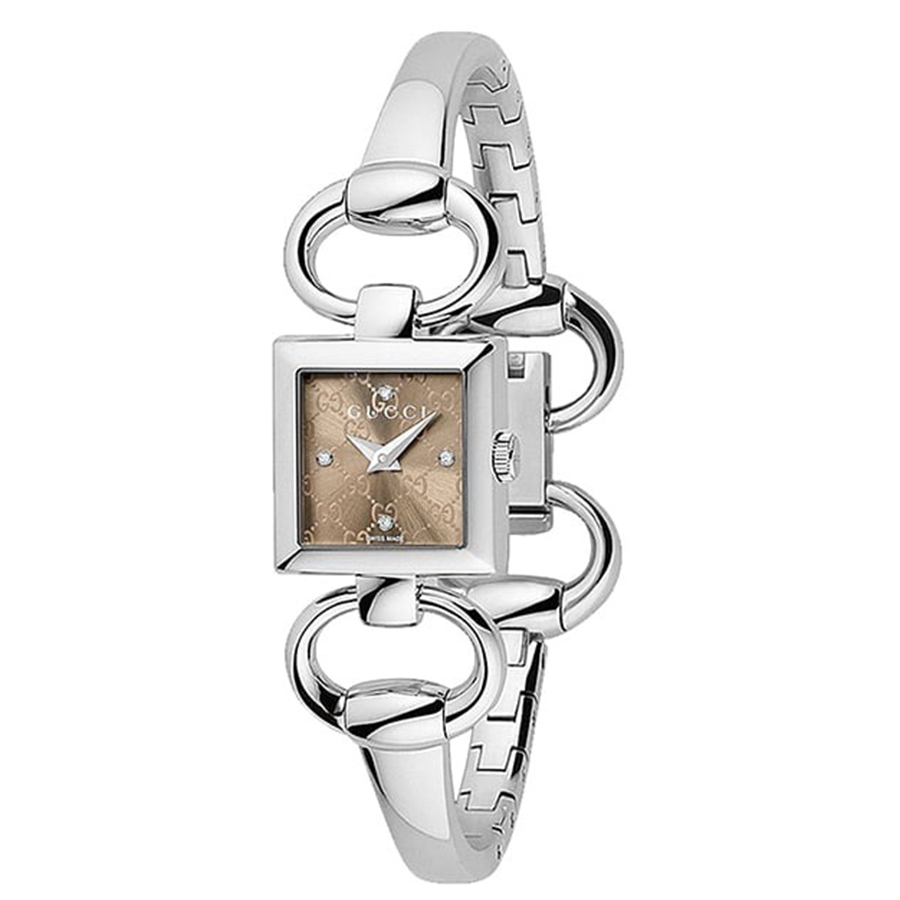 Đồng Hồ Nữ Gucci Tornabuoni Brown Diamond YA120509 Màu Bạc Nâu - Duy Hoang