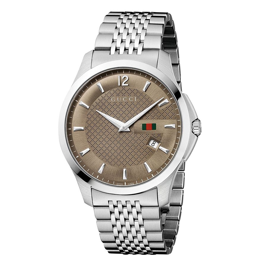 Đồng Hồ Nam Gucci G-Timeless Brown Dial Stainless Steel Mens Watch YA126310 Màu Bạc - Duy Hoang