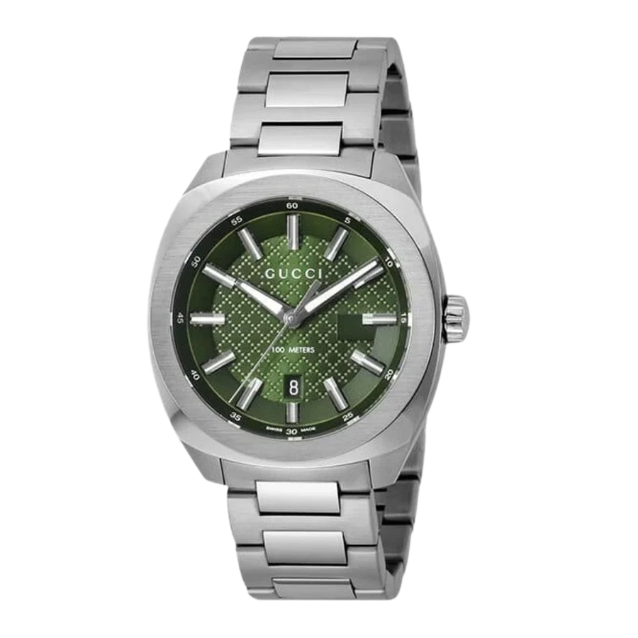 Đồng Hồ Nam Gucci Green Dial Silver Tone Men's Watch YA142313 Màu Bạc - Xanh Lá - Duy Hoang
