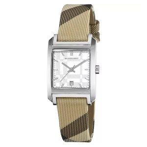 Đồng Hồ Nữ Burberry Nova Check Square Watch 28.9mm BU1577 Màu Be Bạc - Duy Hoang