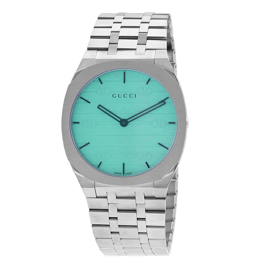 Đồng Hồ Nữ Gucci 25H Quartz Ladies Watch YA163409 Màu Xanh Bạc - Duy Hoang