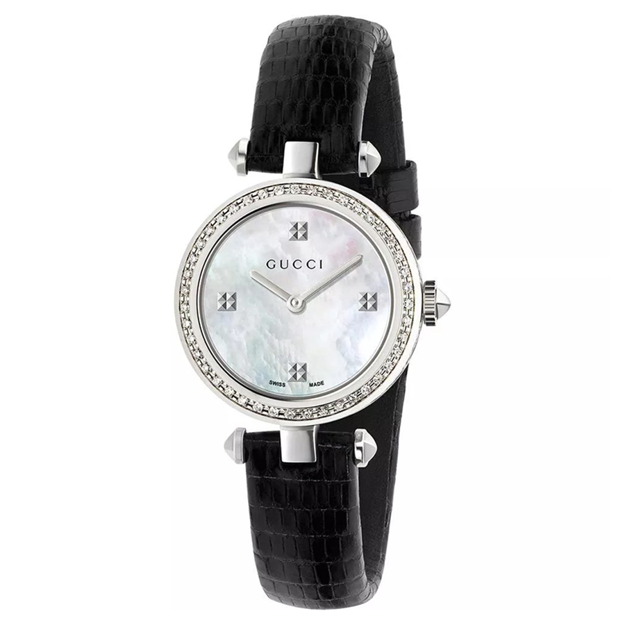 Đồng Hồ Nữ Gucci Diamantissima Diamond Swiss Watch YA141507 Màu Trắng Đen - Duy Hoang