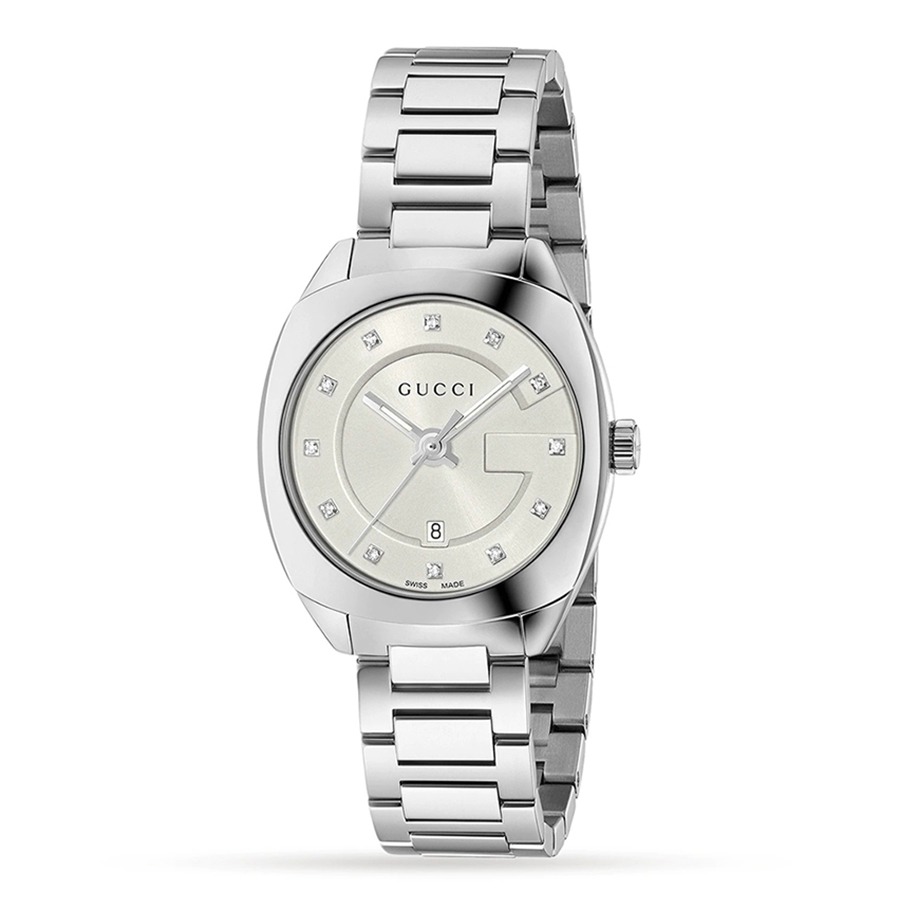 Đồng Hồ Nữ Gucci Diamond Stainless Steel Quartz Watch YA142504 Màu Bạc - Duy Hoang