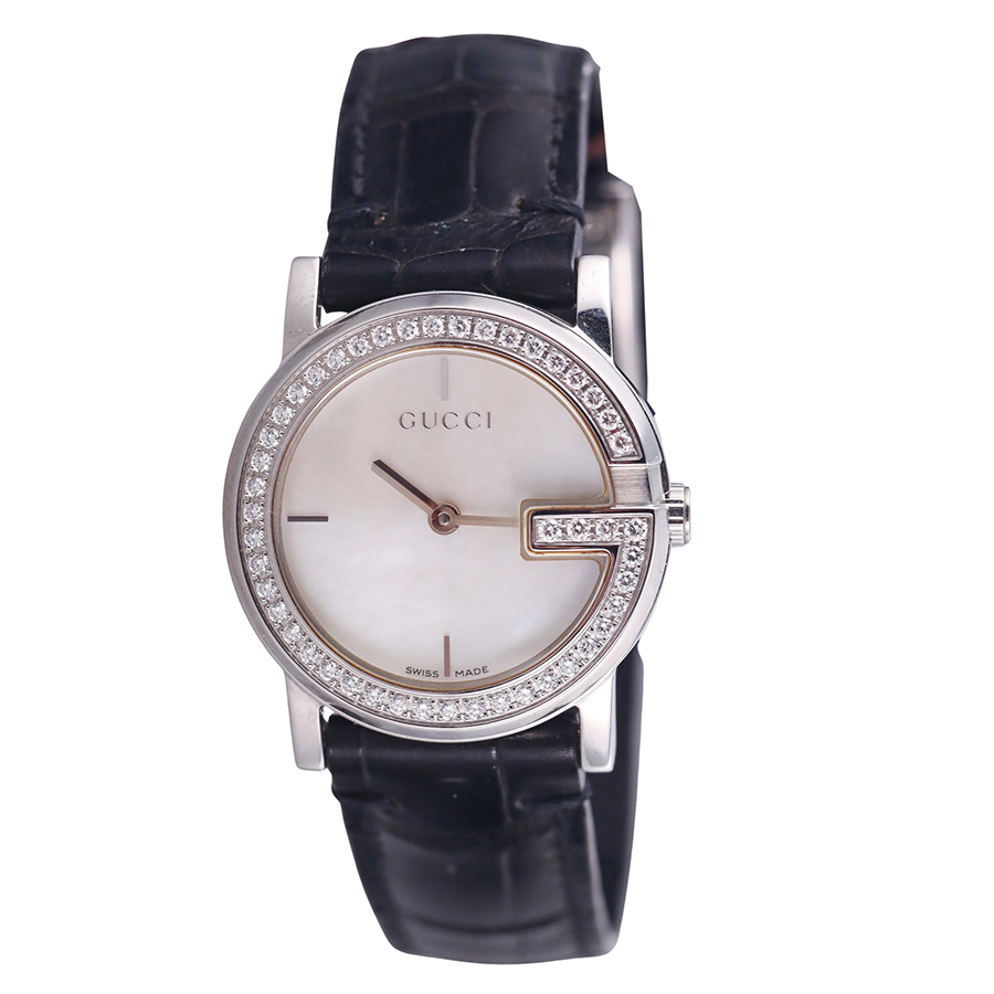 Đồng Hồ Nữ Gucci G-Diamond 101L Case 28mm YA101509 Màu Bạc Đen - Duy Hoang